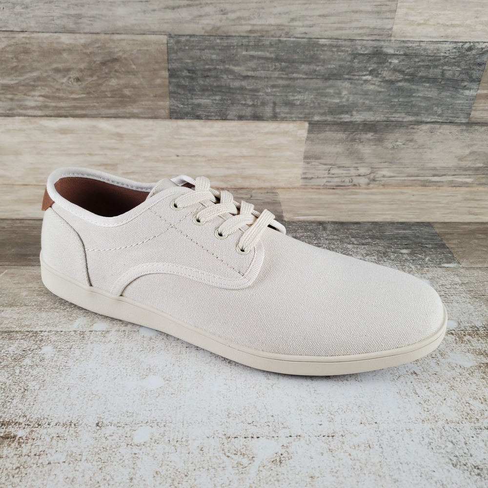Steve Madden Fenta Mens Shoes Sz 12 Running Cream Lace Up Round Toe Sneakers